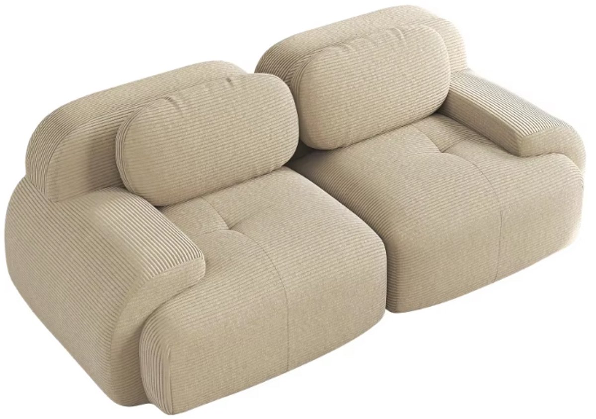 TamTrade Bank - Loveseat - Sofa - Frameloze bank - Modulair ontwerp - Beige - Antislip - G