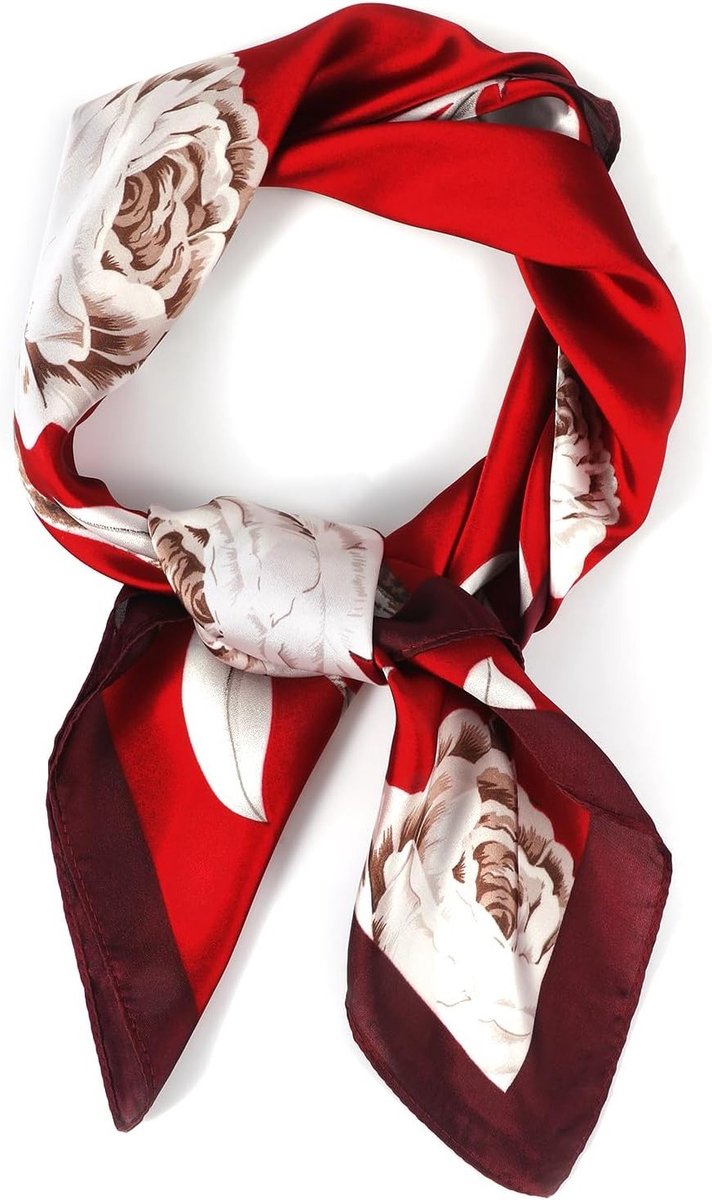 Zijde Sjaal voor Vrouwen - 27.5 x 27.5 inch Mode Sjaal, Lichtgewicht Haaraccessoire en Vierkante Bandana