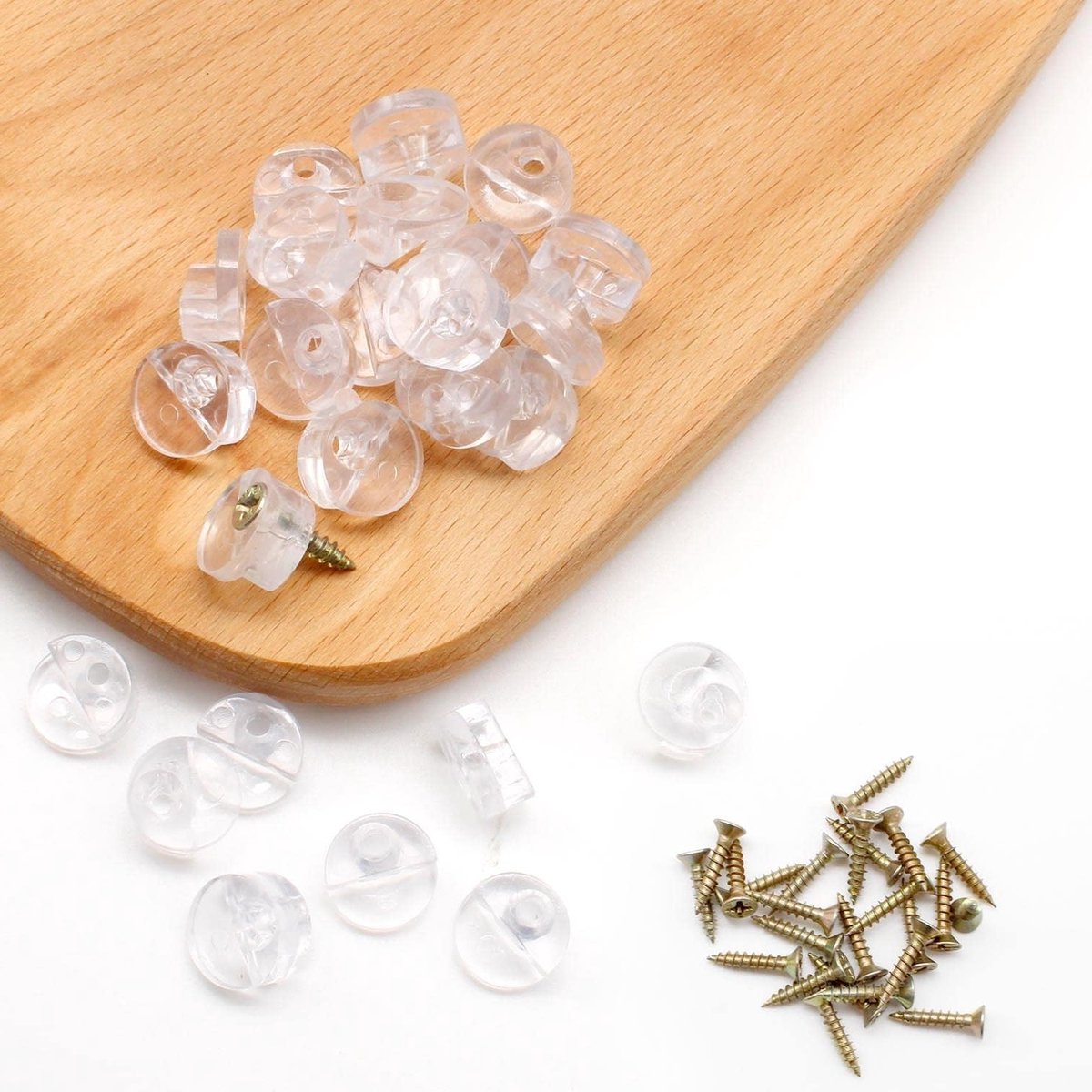 Ronde Glasklemmen voor Bevestiging, 25 Stuks, Transparante Glasbeugels voor Spiegels en Kastdeuren, Geschikt voor 1-4 mm Dikke Glasplaten