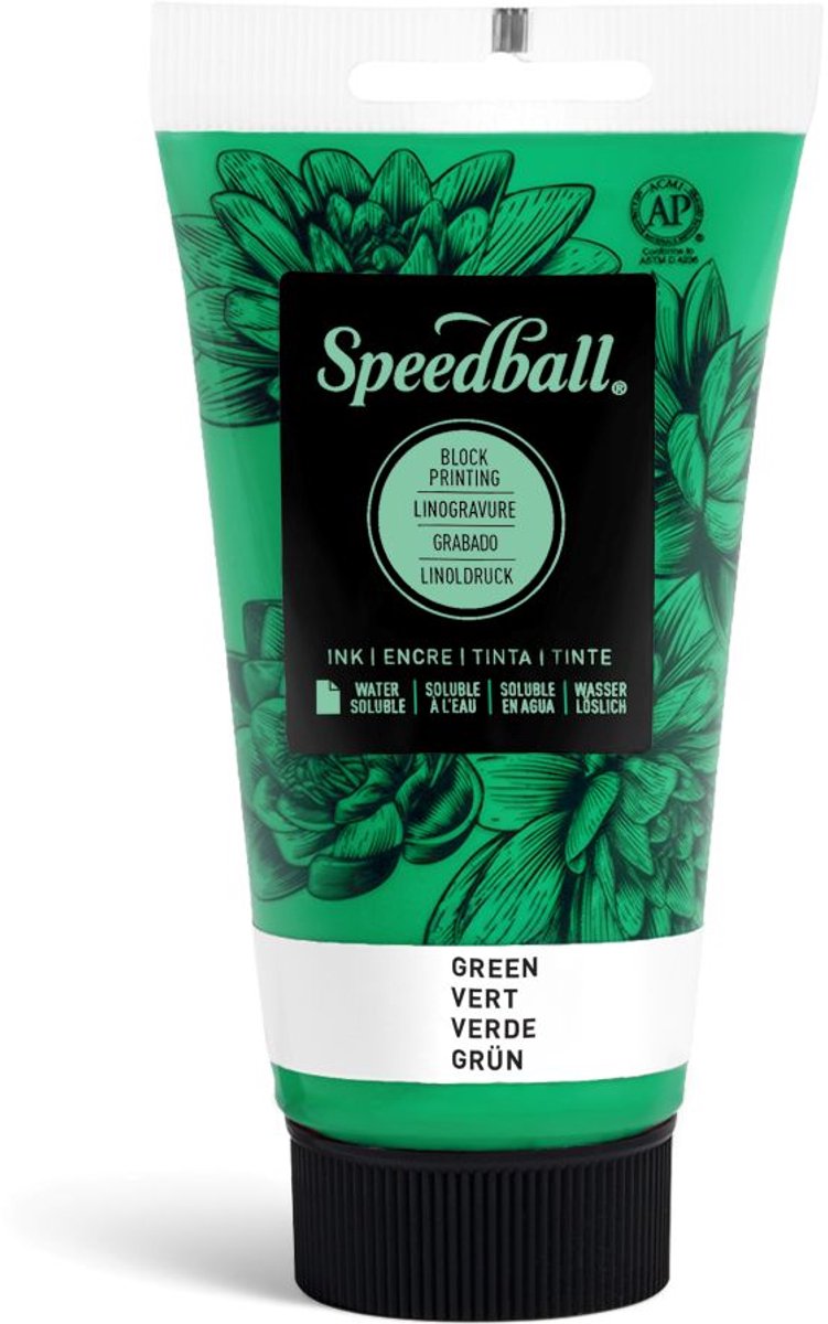 Water-soluble bloc printing ink green - Speedball