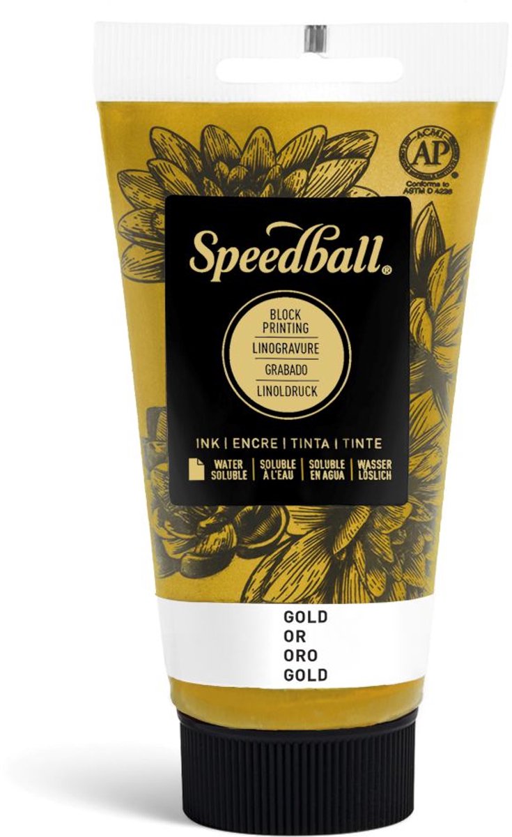 Water-soluble bloc printing ink gold - Speedball