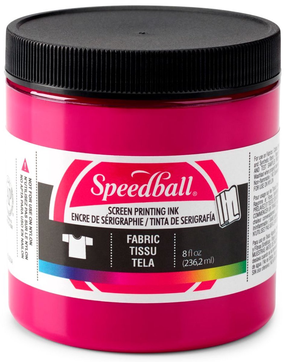 Fabric ink process magenta screen printing -Speedball