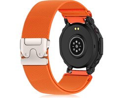 Nylon Sportarmband voor 48mm Smartwatches, Elastische Parachute Sluiting, Gevlochten Strap voor GTR 3 Pro, Geschikt voor Amazfit T-Rex 3 Pro, Bip 5 en Cheetah Pro, Oranje, 22mm