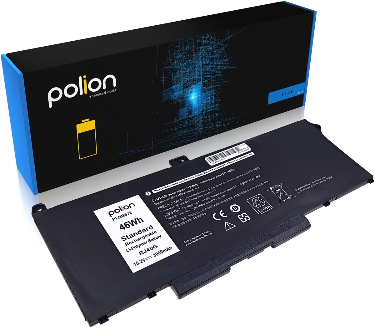 Polion - Batterij voor Dell Latitude - 5420 - 5520 - Precision 3560 - 3000mAh