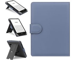 Universele Hoes voor 6-16,8 inch E-Readers zoals Kobo, PocketBook en Sony - Leren Standcase in Paars, Ideaal voor Kindle Paperwhite en Kobo Clara HD