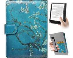 Universele E-Book Reader Hoes voor 6-6.8 inch - Beschermende Case voor Kindle Paperwhite, Kobo Clara HD en Clara 2E met Ingebouwde Pocket en Bloemenprint