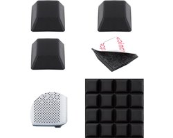 SnelShoppen - 16 Pack Rubber Buffers Zelfklevend Zwarte Silicone Anti-Vibratie Pads Rubber Voeten voor Meubels Speakers Elektrische Apparaten Antislip