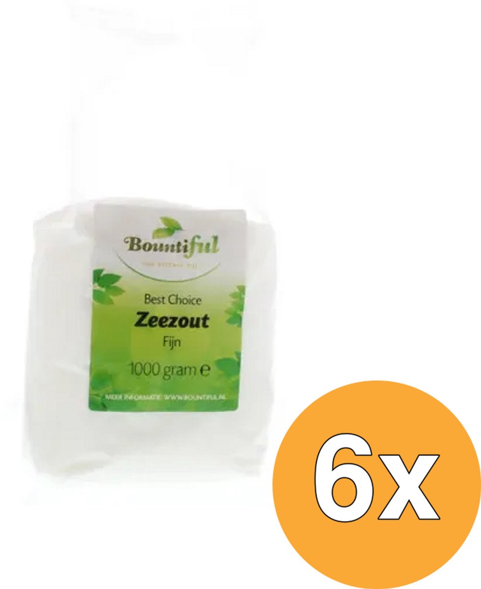 6x Bountiful Zeezout Fijn (1000 gr)