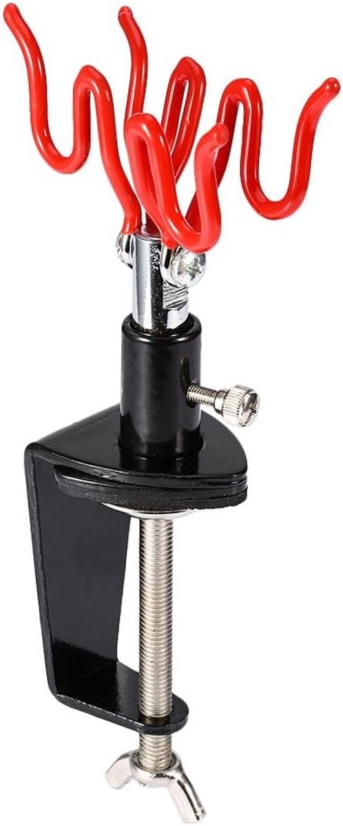 Airbrush Rack Klem Schroefbevestiging voor 2 Airbrushpistolen - Handige Tafelrand Houder voor Kunstenaars en Verf Spuitaccessoires