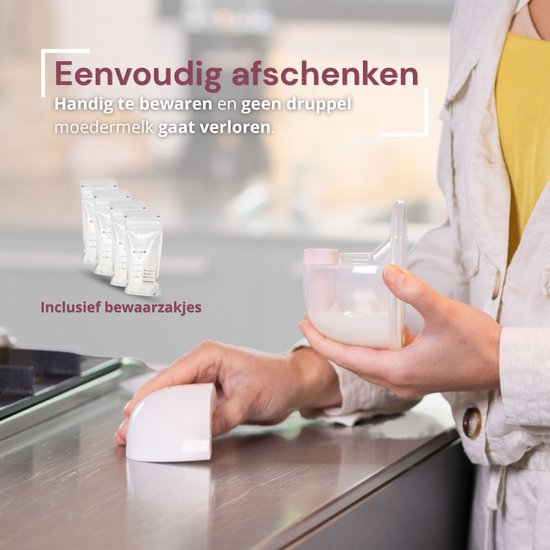 Youha - Elektrische draadloze borstkolf met app - dubbelzijdig kolven - Gen 2 - oplaadbare draagbare borstkolf - draadloze borstkolven - BPA vrij - geen snoeren - 22mm & 24mm - borstvoeding - set 2 - breast pump - Inclusief E-book over borstvoeding! van Youha — afbeelding 3