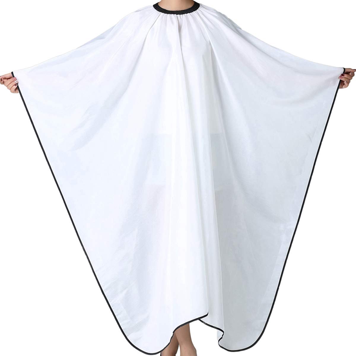 Kapperscape - Witte Knipcape Voor Stylisten - Verstelbare Metalen Clip -140 X 160 Cm Grootte - 1 Stuk Cape - Geschikt Voor Salon En Thuisgebruik