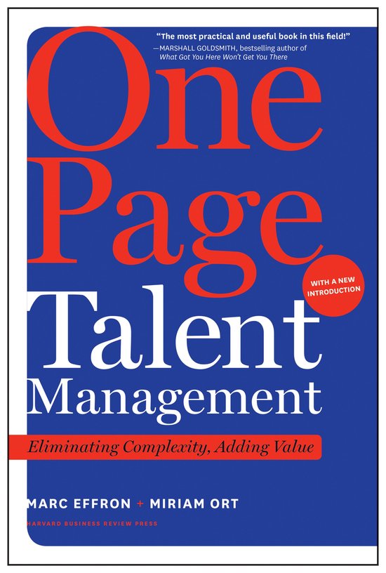 One Page Talent Management: Eliminating Complexity, Adding V ... - cover