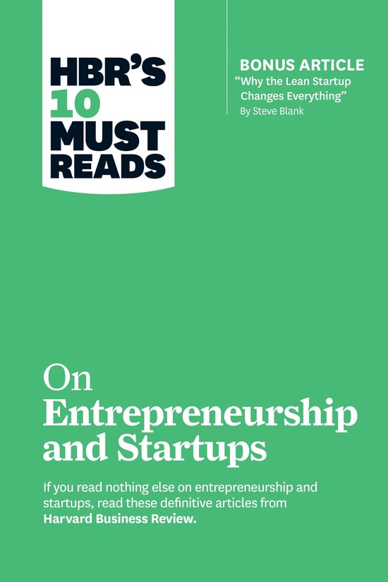 HBR's 10 Must Reads on Entrepreneurship and Startups (featur ... - cover