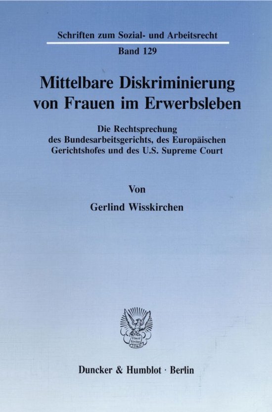 Schriften zum Sozial- und Arbeitsrecht129- Mittelbare Diskri ... - cover