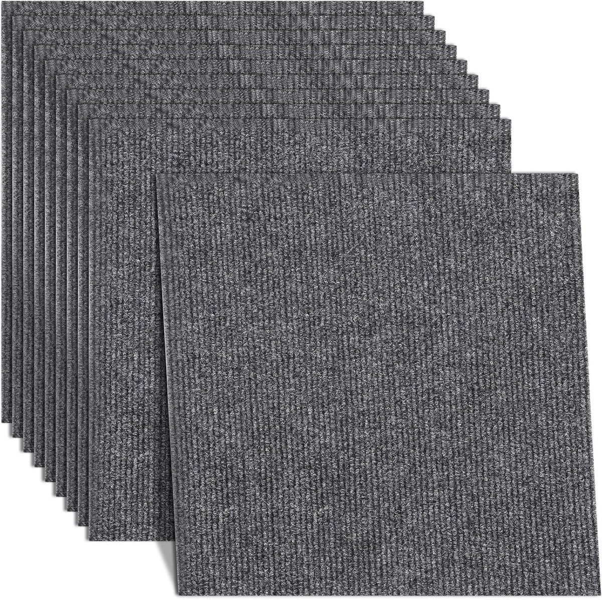 Set van 30 Zelfklevende Tapijttegels 30 cm, Duurzaam en Wasbaar, Antislip voor Binnengebru