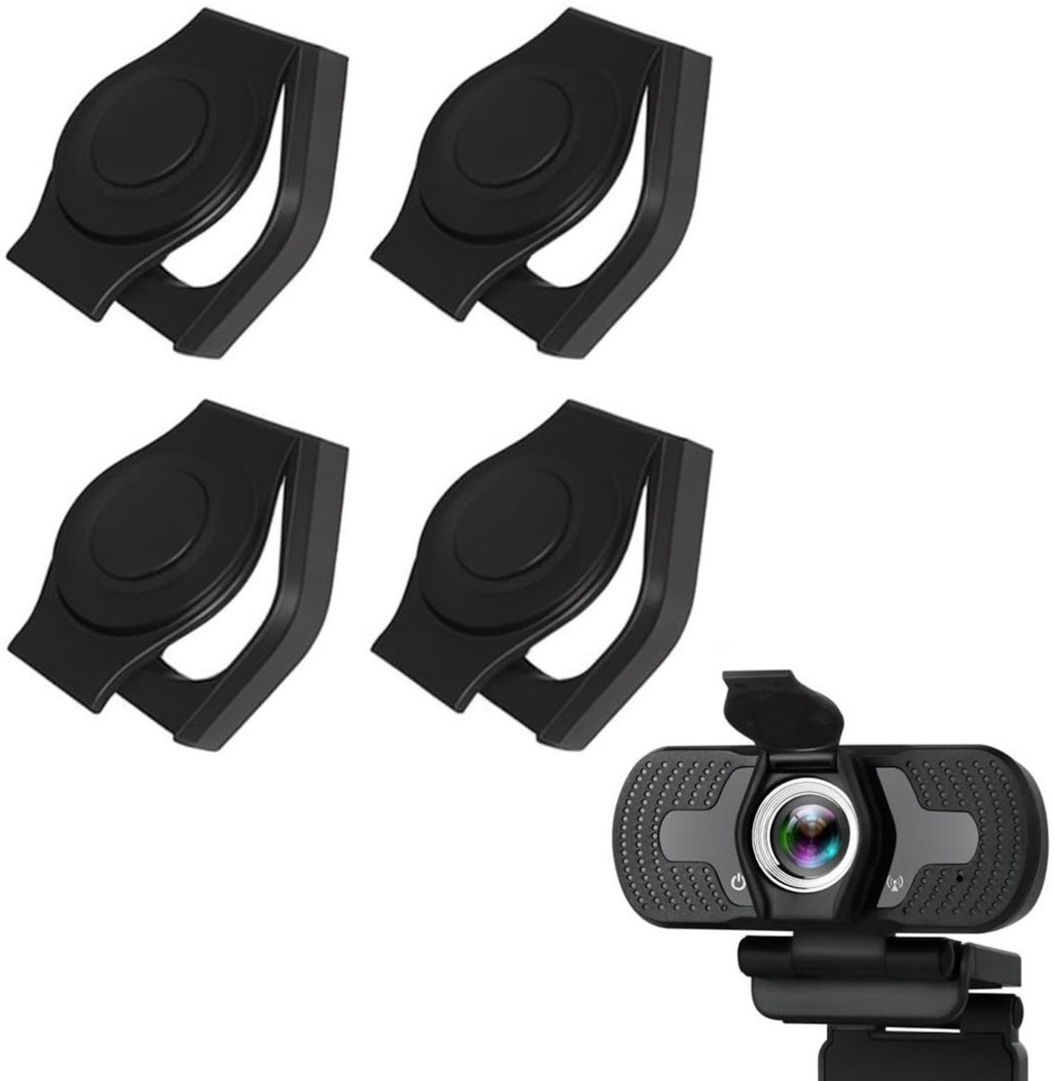 ONF3 - Webcam Cover - Privacybescherming - Sterke hechting - Zwart - USB Webcam Cover - Voorkom spionage - Geschikt voor Laptop - Compact formaat