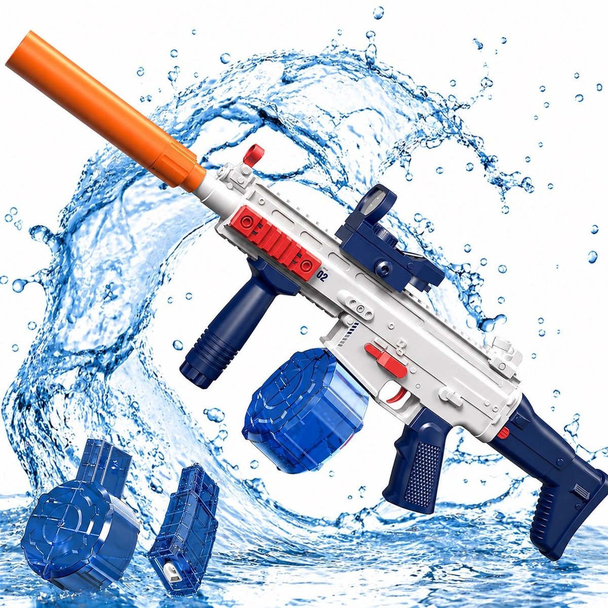 Astravon Elektrisch Waterpistool – 2026 Model - Automatische Waterpistool – Watergeweer – Elektrisch – Inclusief Accu - USB oplaadbaar - 8 tot 10 meter bereik - Buitenspeelgoed voor Kinderen & Volwassenen – Perfect voor Zomerpret & Vakantie