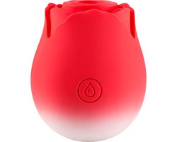 SF Toys Roos Vibrator Rood – Clitoris Stimulator – 10 Zuigstanden – Beschikbaar in 6 kleuren – Stil <50dB – Waterdicht – Magnetisch Oplaadbaar – Nieuwste generatie