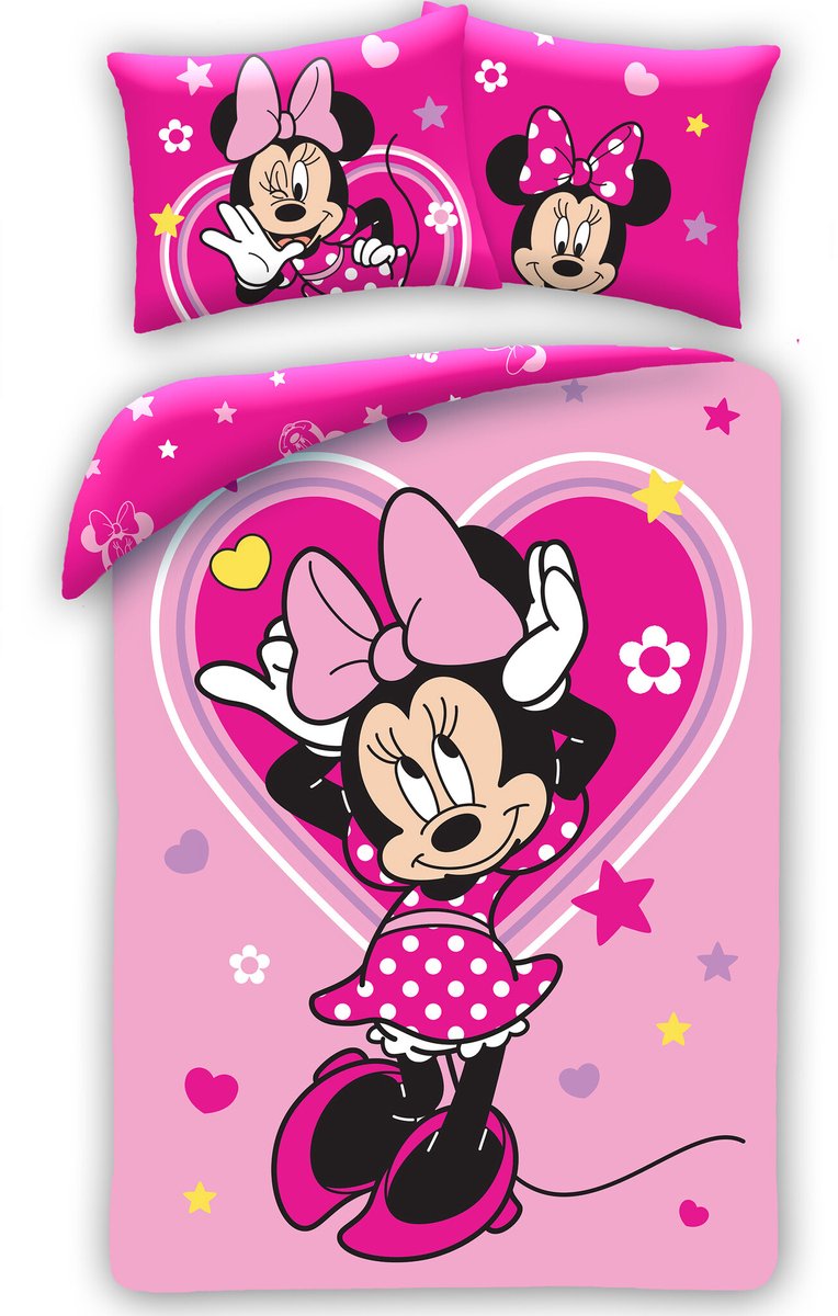 Minnie Mouse Dekbedovertrek Lovely - 140 x 200 cm - Katoen - 70 x 90 cm
