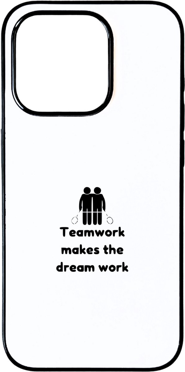 Hacebo® - Badminton telefoonhoesje - Badminton - Sporters - telefoonhoesjes - sport cadeau - sporten - badminton cadeau - Leuk kado voor je sporter om te geven - hoesje geschikt voor iPhone 15 Pro