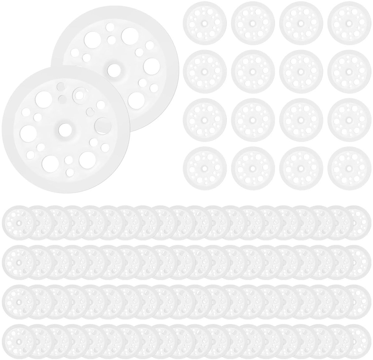 Isolatieplaten 200 stuks, 46 mm kunststof ringetjes, PP washers voor bevestiging en ondersteuning van isolatieplaten, plafondschijven en thermische isolatie