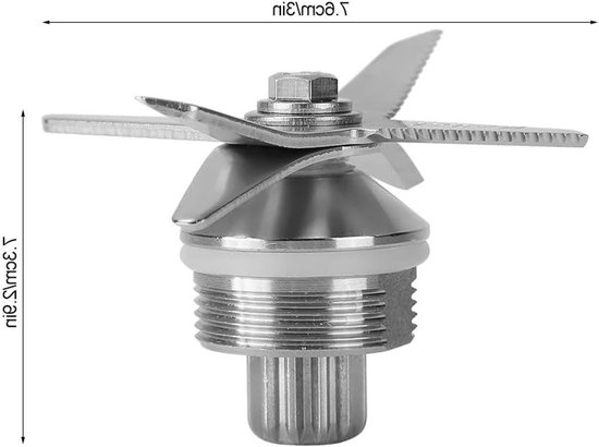 RVS Vervangende Extractor Mes voor Blender, Geschikt voor Mixen en Snijden van Ingrediënten, Perfect voor Smoothies en Sapjes — afbeelding 5
