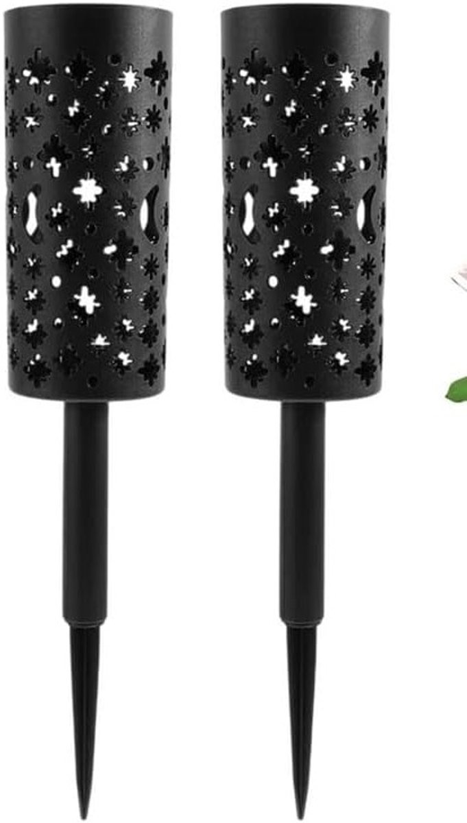 Grafvaas met grondpen - 2 stuks vorstbestendige steekvazen voor grafdecoratie, herdenkvazen en begraafaccessoires