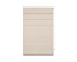 Sencys Dubbel Vouwgordijn 60x180 cm – Beige – Lichtdoorlatend & Verduisterend – Inclusief Aluminium Rail