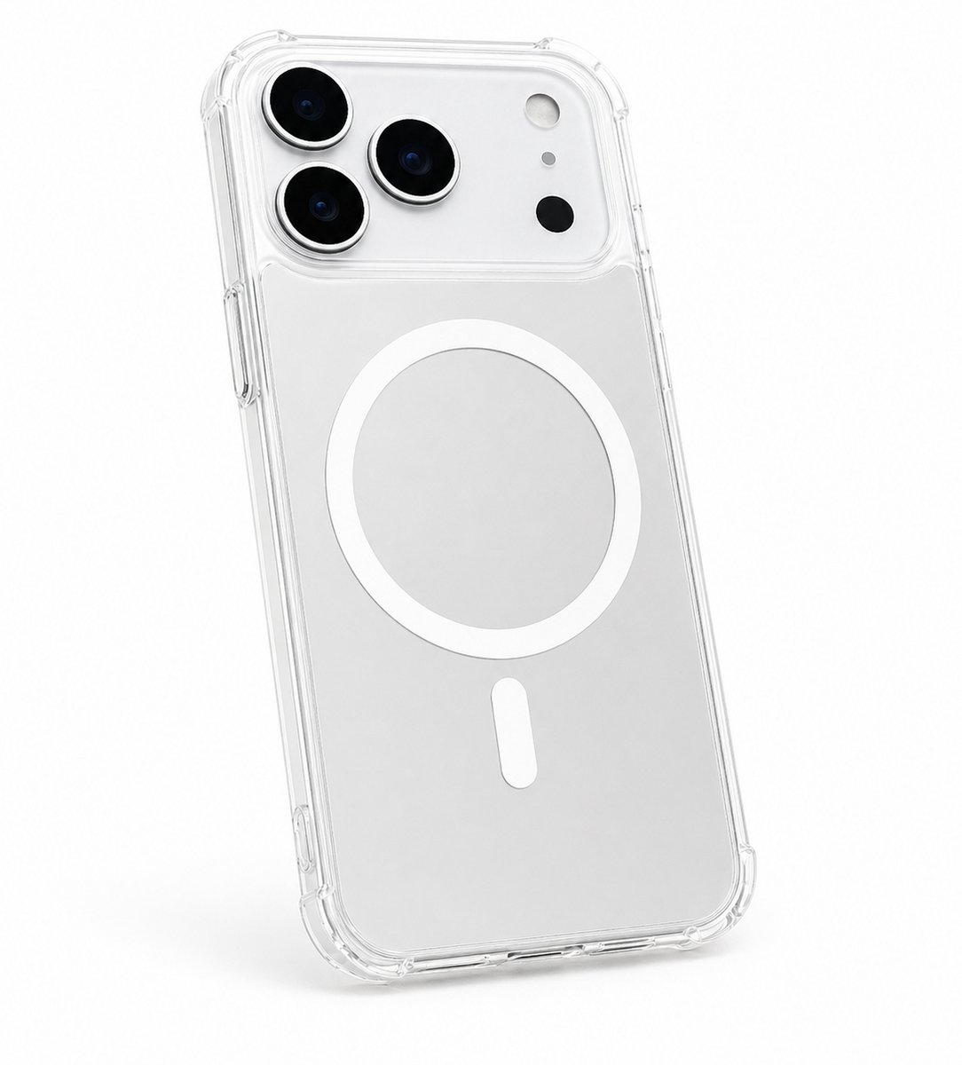 Hoesje geschikt voor iPhone 17 pro Magsafe Hoesje Transparant - Magnetisch Magsafe Hoesje - 1x Gratis - Glass Screenprotector