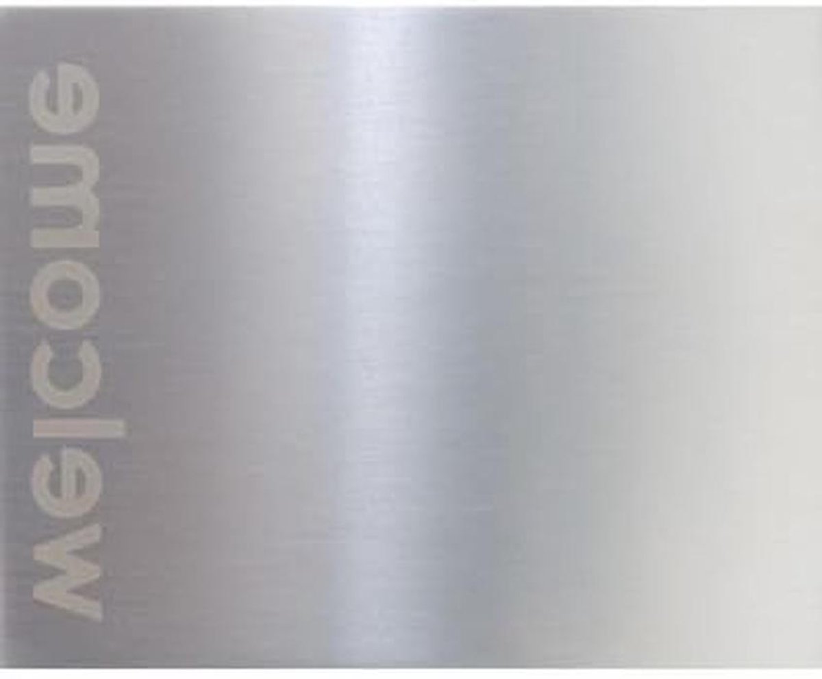 Deurbordje Welcome - Huisnummerbordje Welkom - Deur Begroeten - Beschrijfbaar Oppervlak - 125 x 100 mm - Zilver