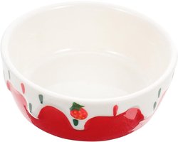 Voerbak Kleine Dieren - Voerbak Hamster Konijn - Voer en Water Geven - Keramisch Glad Oppervlak - 1 Stuk - Rood