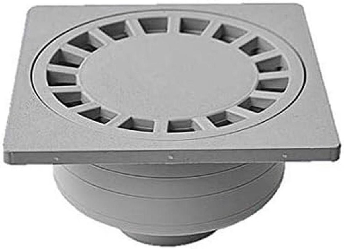 Sifonsluiting - Afvoerplug - Keuken Afvoer - Vierkante Vorm - 25 x 25 cm - Grijs