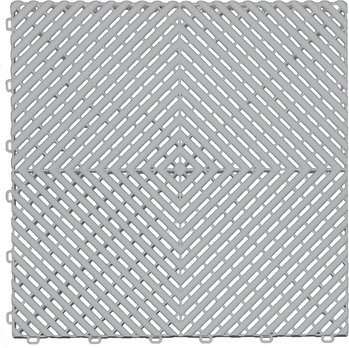 Garagevloertegels - Vloerpanelen Garagevloer - Garagevloer Aanleggen - Zelfnivellerend Design - 40 x 40 cm - Parelzilver