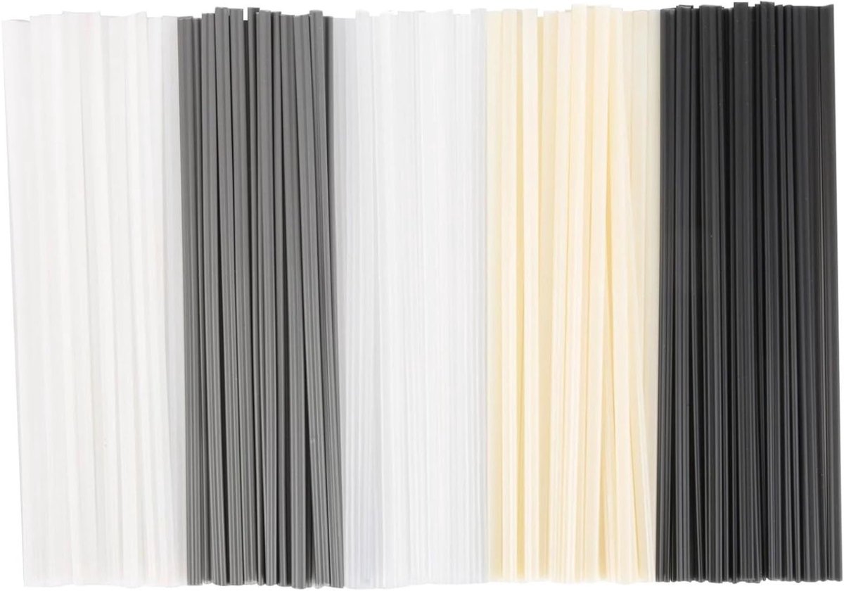 Plastic Lasdraad Set voor Reparatie van Kunststof, Inclusief 50 Stuks ABS, PVC, PE en PP Lasstaven voor Diverse Toepassingen