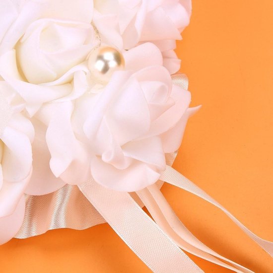 Elegante Ringkussen voor Bruiloft, Perfect als Gastcadeau, Inclusief Ringdoos en Decoratie — afbeelding 3