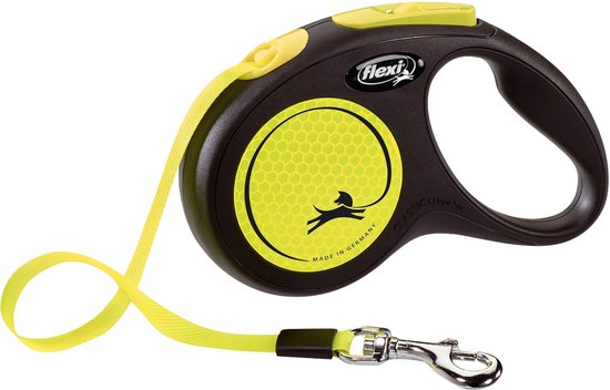 Flexi New Neon - Rollijn Hondenriem - L - 5 Meter - Geel - Grote en Actieve Honden