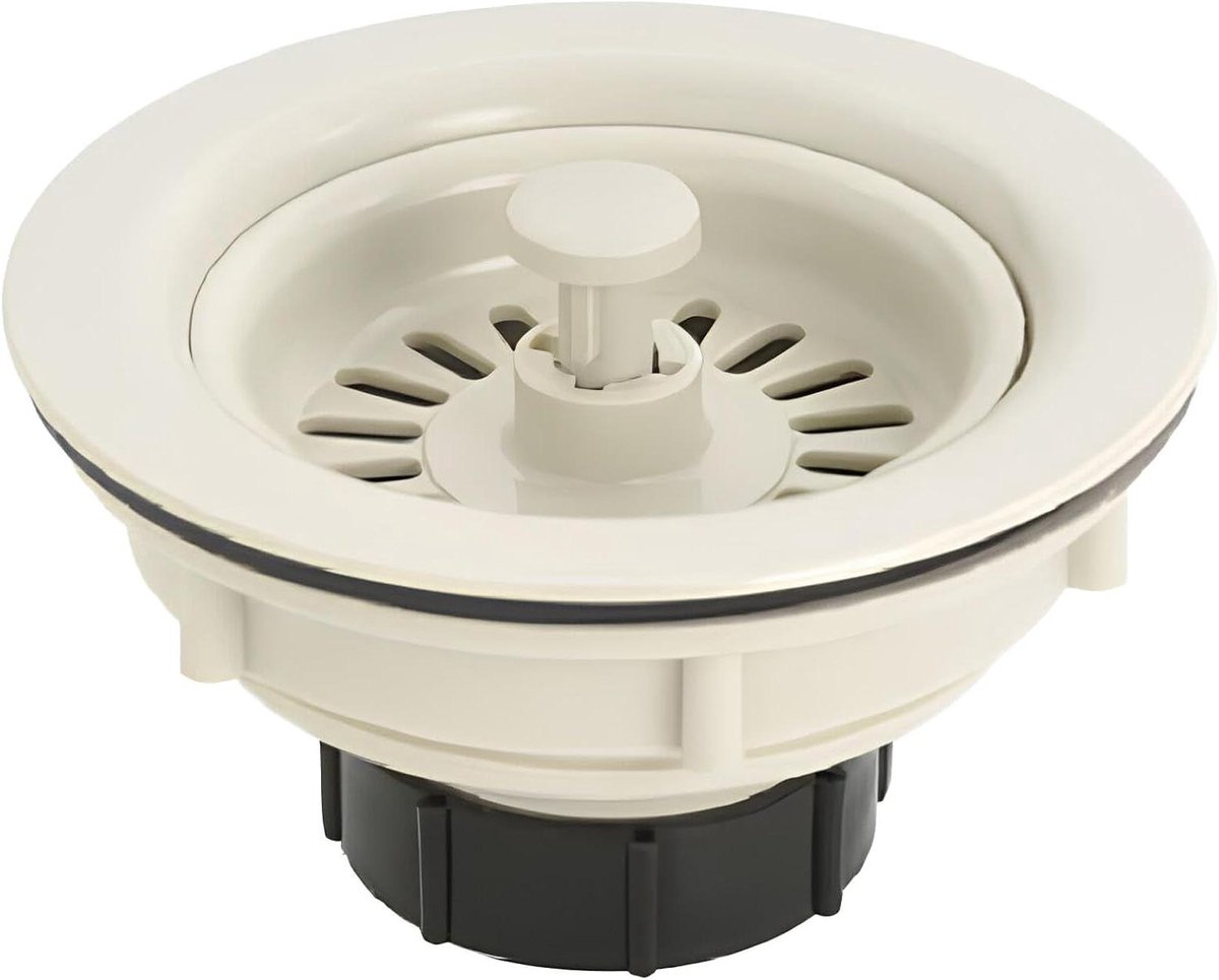 Zevenslang Keuken - Afvoerzeef Mandje - Voorkom Verstoppingen - Korfplug Ontwerp - 3.5 Inch - Amandelbruin