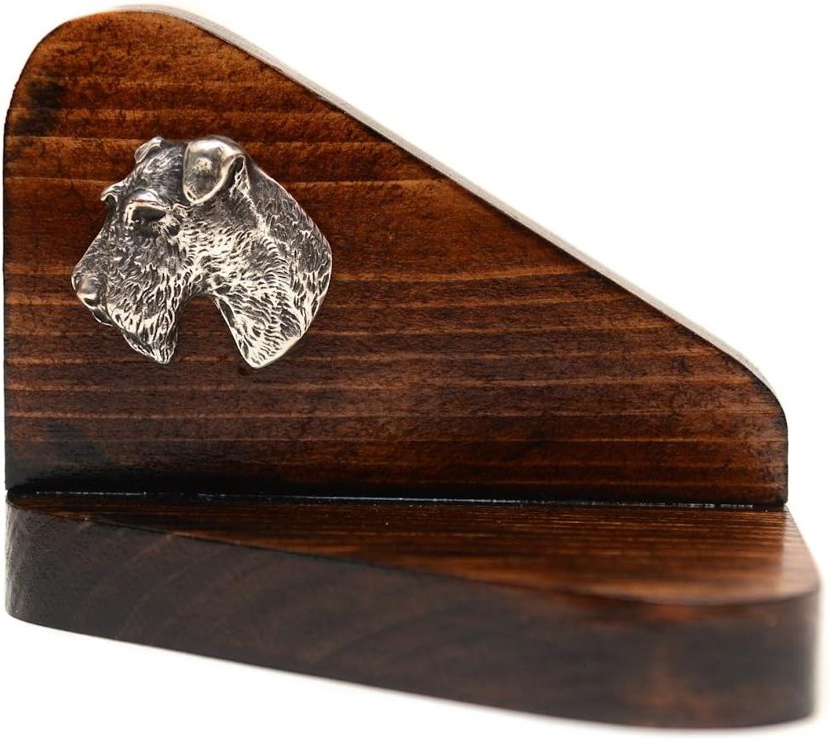 Houten Kaarsenhouder Hond - Theelichthouder Hondenkop - Sfeerverlichting Huis - Handgemaakte Hondenversiering - 8.5 x 13 x 8 cm - Bruin
