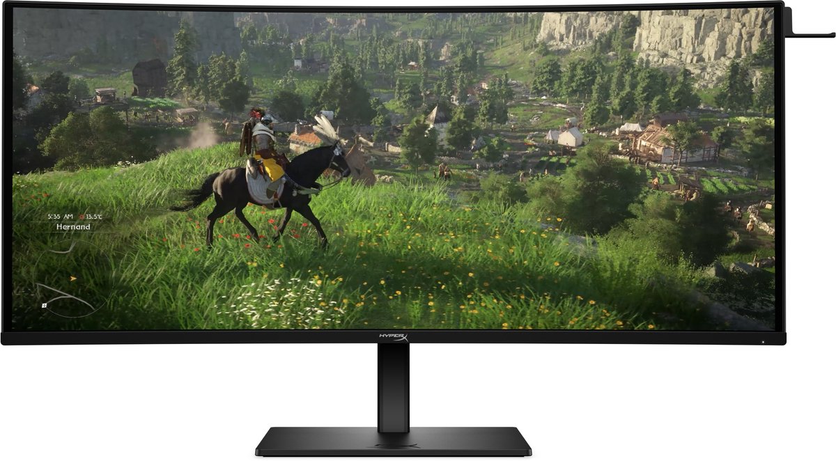 HyperX OMEN OLED 34 Curved Gaming Monitor - 34 Inch WQHD - 360Hz - QD-OLED - USB-C - KVM Switch - HDR500- aRGB