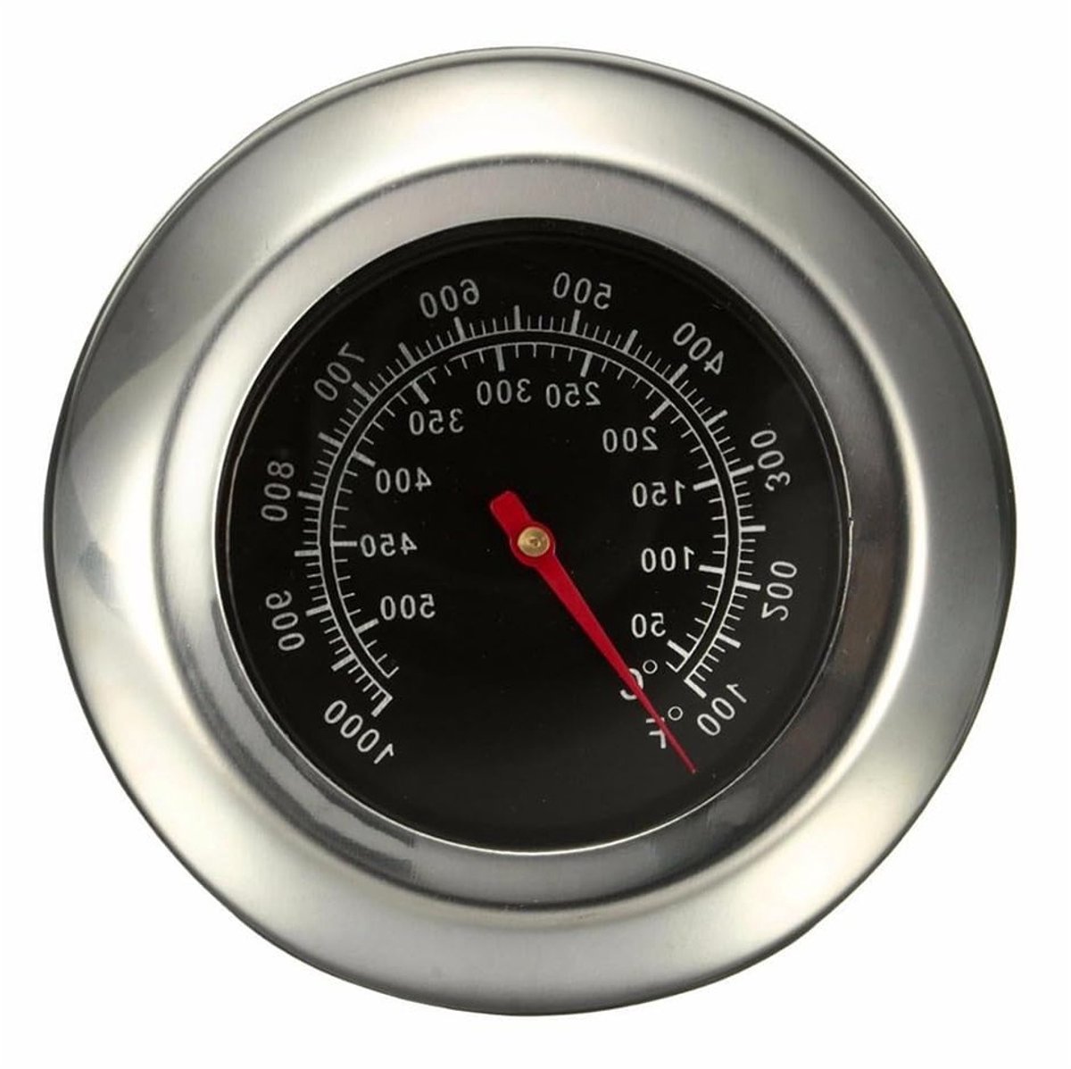 Nauwkeurige Oven- en Grillthermometer van RVS voor Keuken en Buiten, Temperatuurbereik 50 °C - 500 °C, Perfect voor BBQ en Bakken