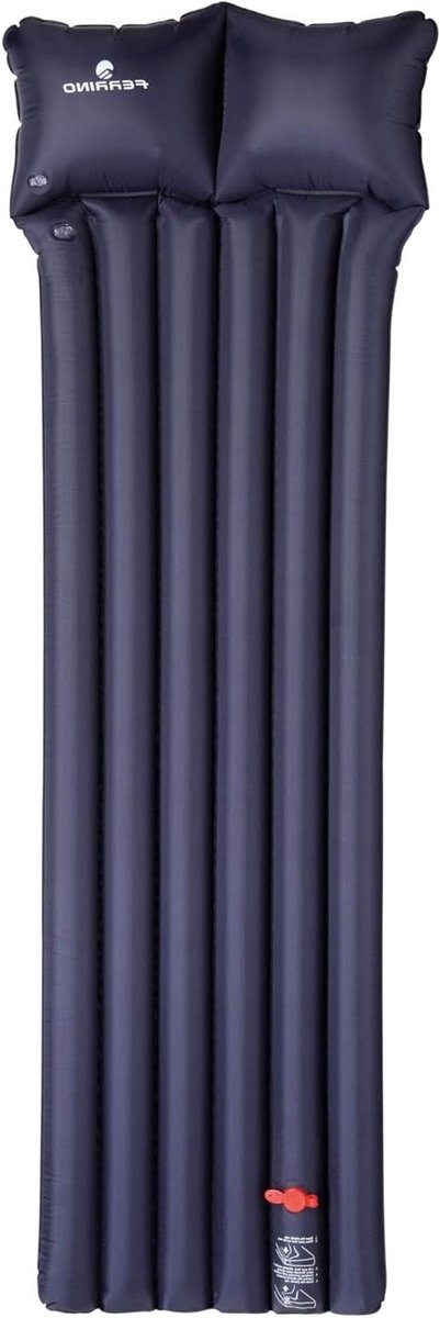 Luchtmatras met hoofdkussen - Kampeerbed Opblaasbaar - Comfortabel slapen buiten - Ingebouwde luchtpomp - 180 x 50 cm - Blauw