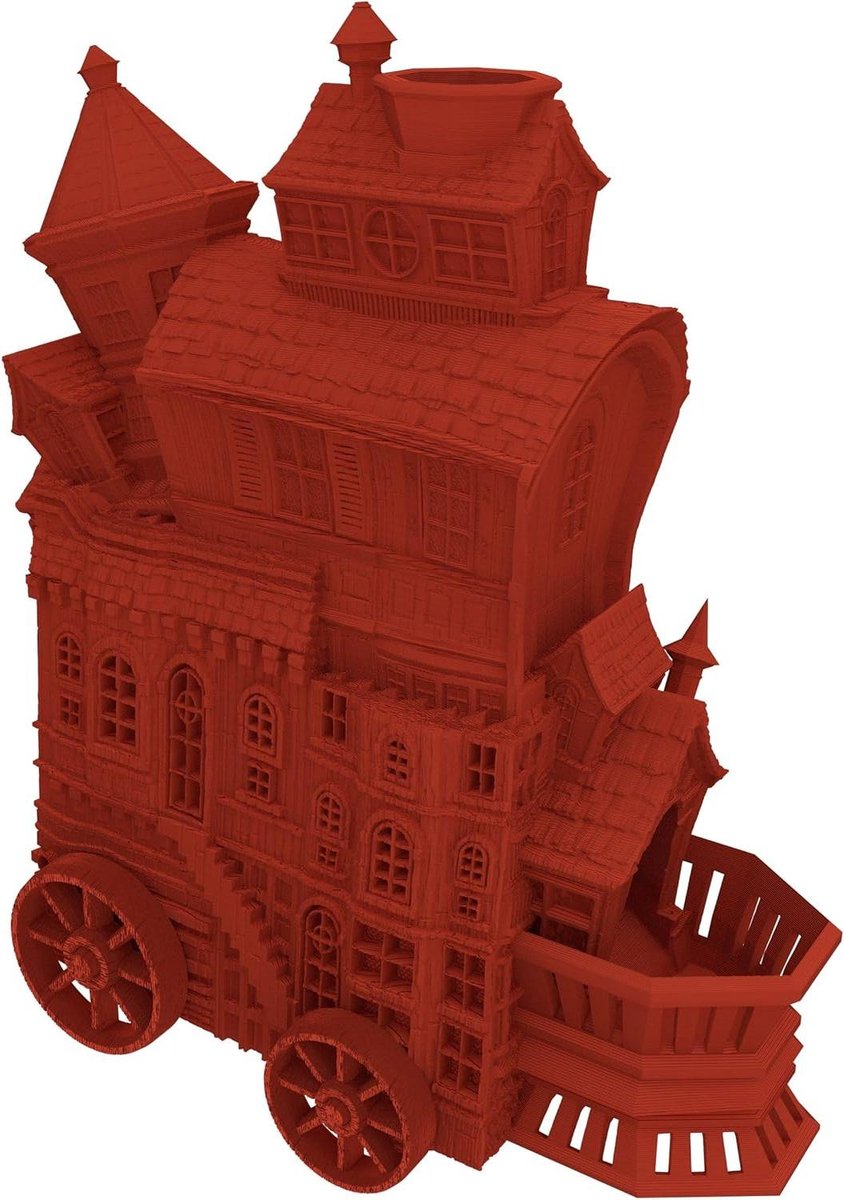 Dobbeltoren - Dobbelsteenhouder - Spel avond - 3D geprint - Medium - Cherry Red