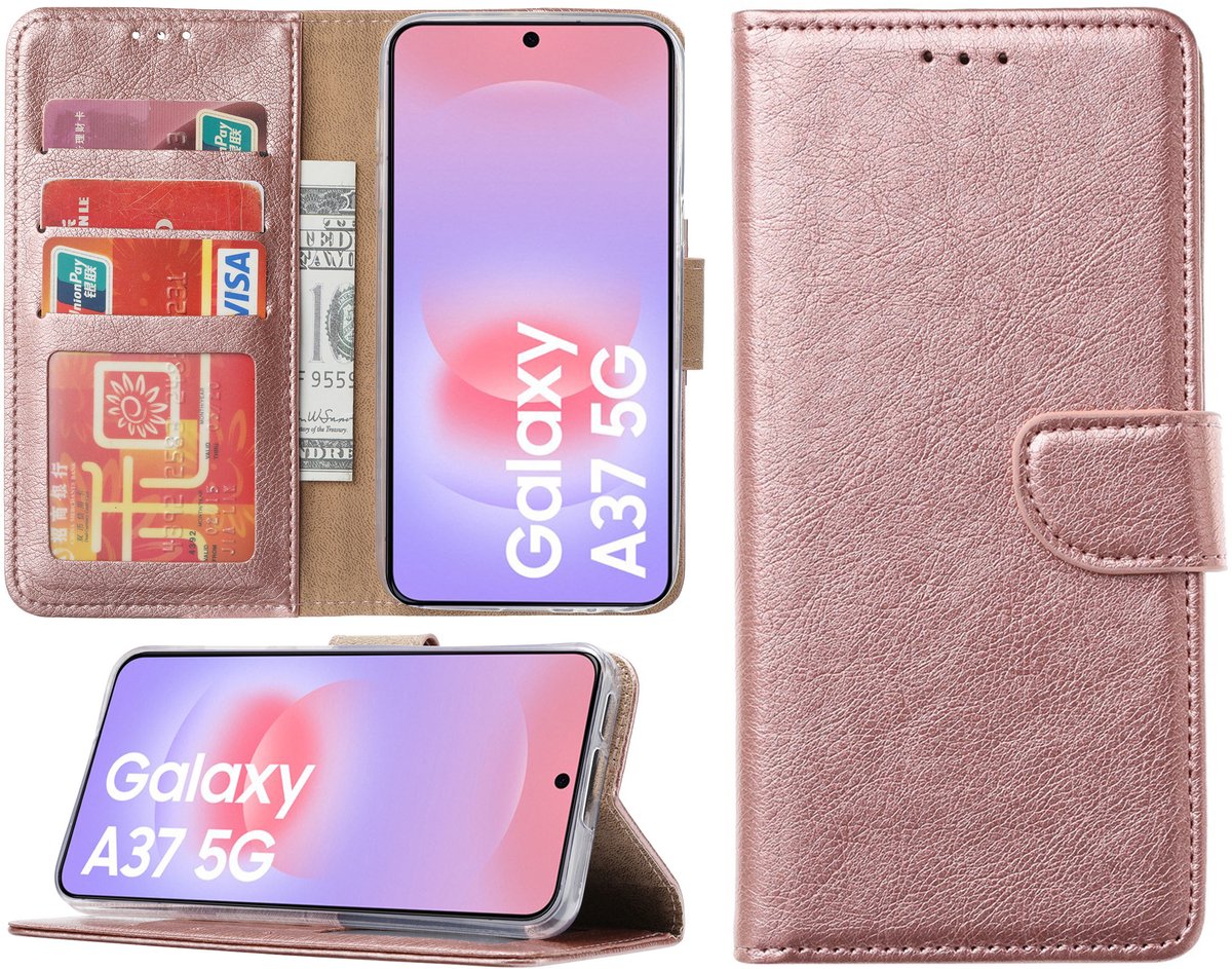 Hoesje geschikt voor Samsung Galaxy A37 hoesje - Arara bookcase - Rosegoud