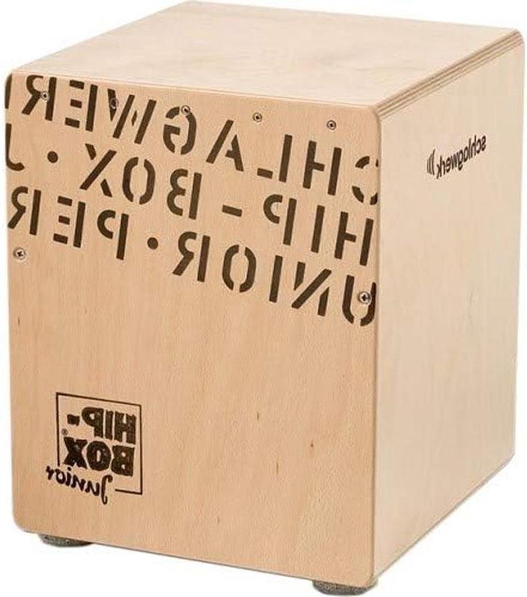 Cajon Junior - Hip Box - Muziek Maken - Veelzijdig Bespeelbaar - 29 x 29 x 36 cm - Beige
