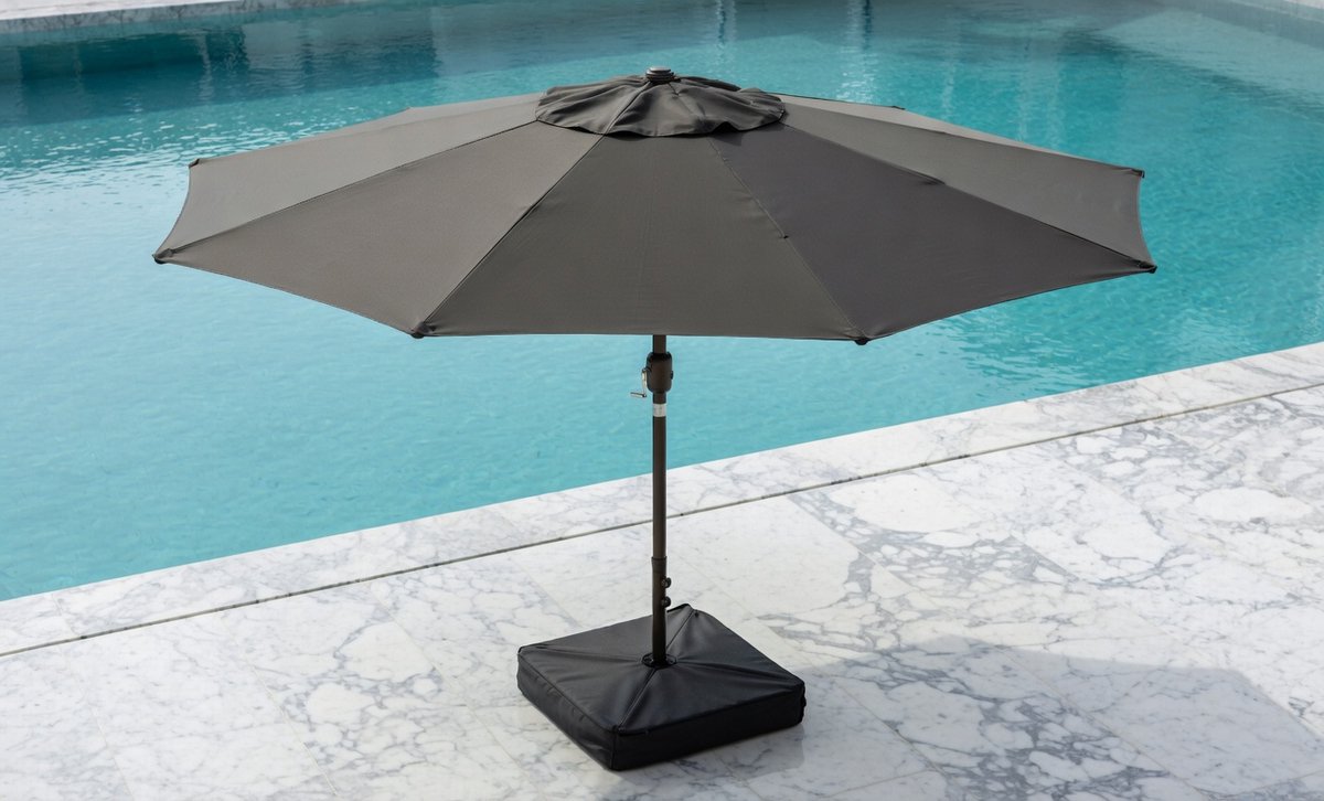 Premium Dubbele Zweefparasol 460x270 cm – Grote Ovale Tuinparasol met Handslinger, UV-Bescherming & Kruisvoet – Windbestendige Terrasparasol met Dubbele Schaduw – MedaHomeStore