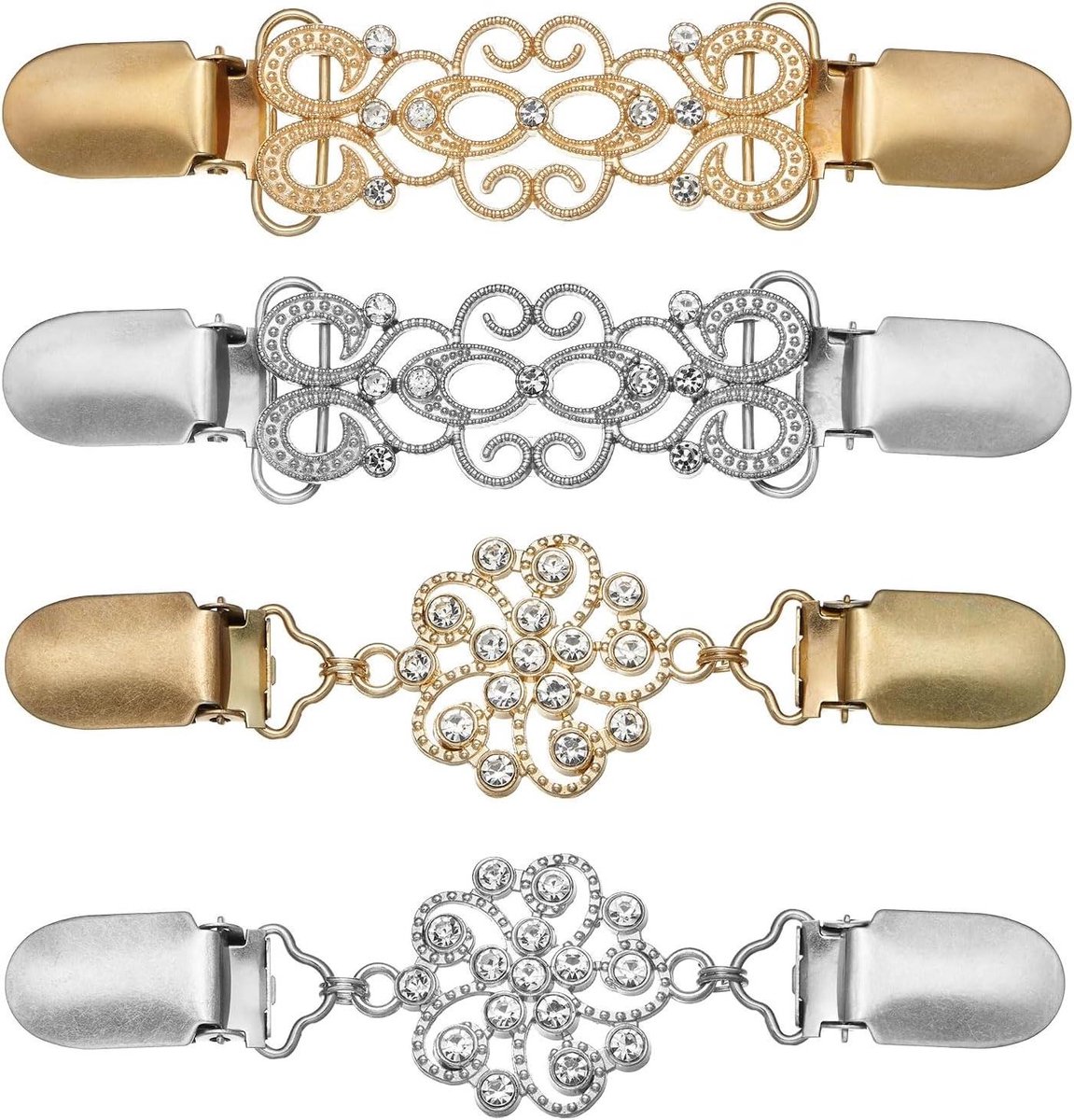 Vest Clips - Kleding Clips - Kleding Versieren - Set van 4 - N.v.t. - Multicolor