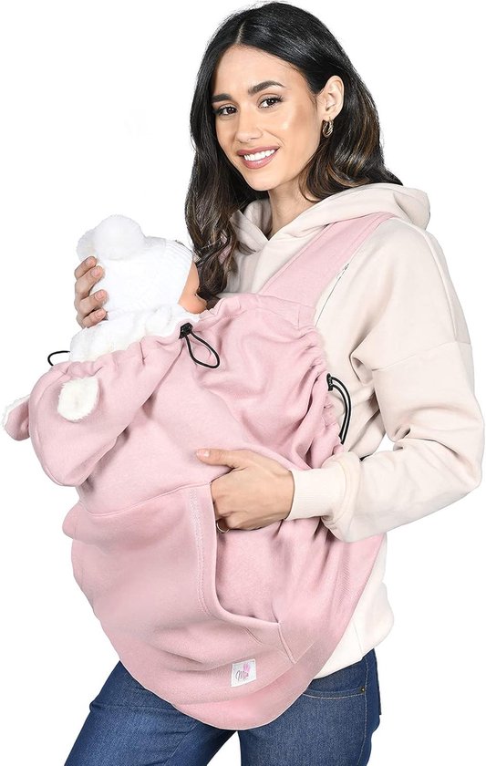 Draagzakhoes Baby - Baby Cape - Warm Blijven - Universeel Verstelbaar - 27.5 x 26.5 x 10.4 cm - Grafiet — afbeelding 4