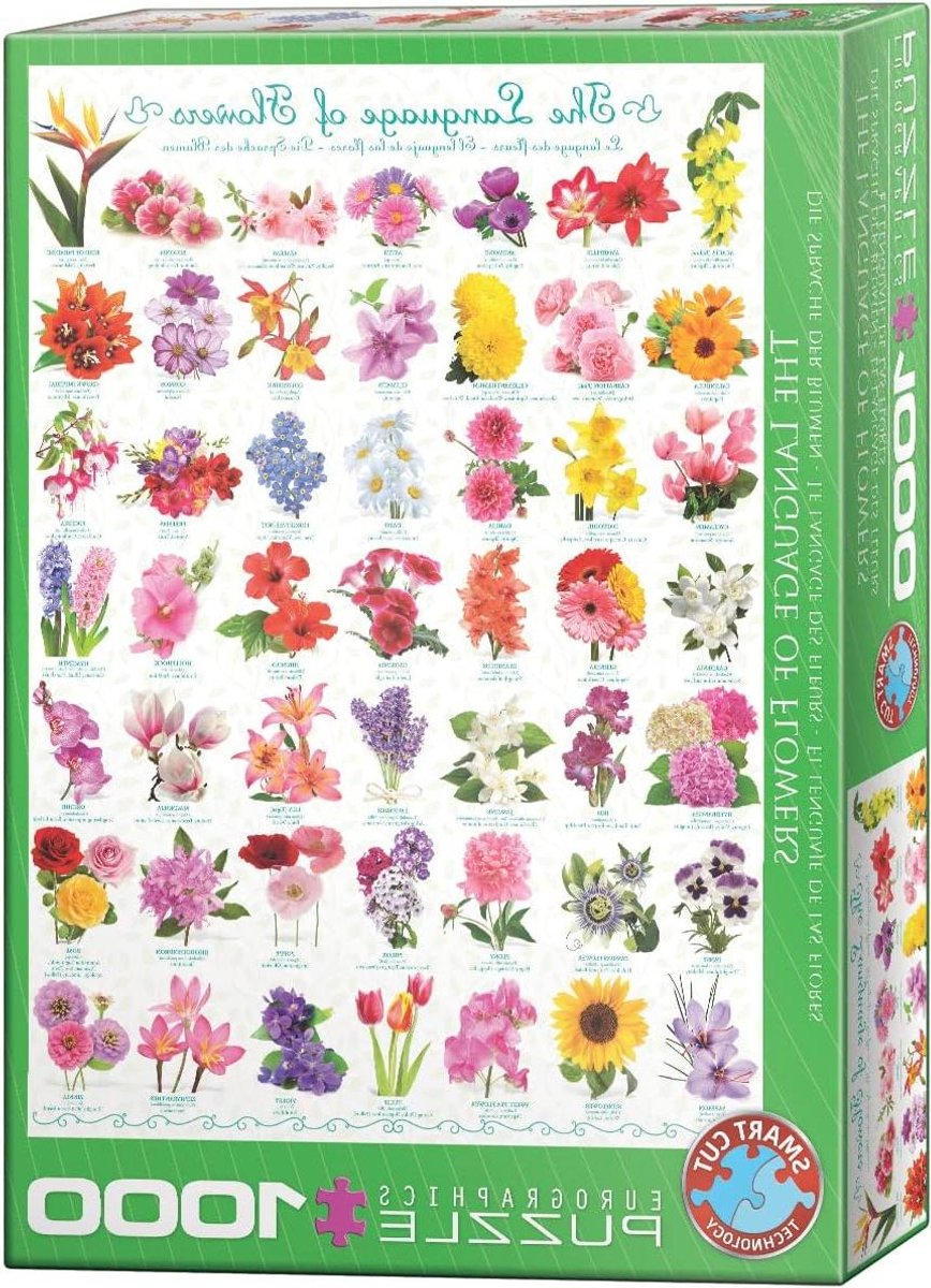 Bloemenpuzzel 1000 Stukjes - Bloemen Legpuzzel - Ontspannen Tijd Verdrijven - Unieke Puzzelstukjes - 68x48cm - Multicolour