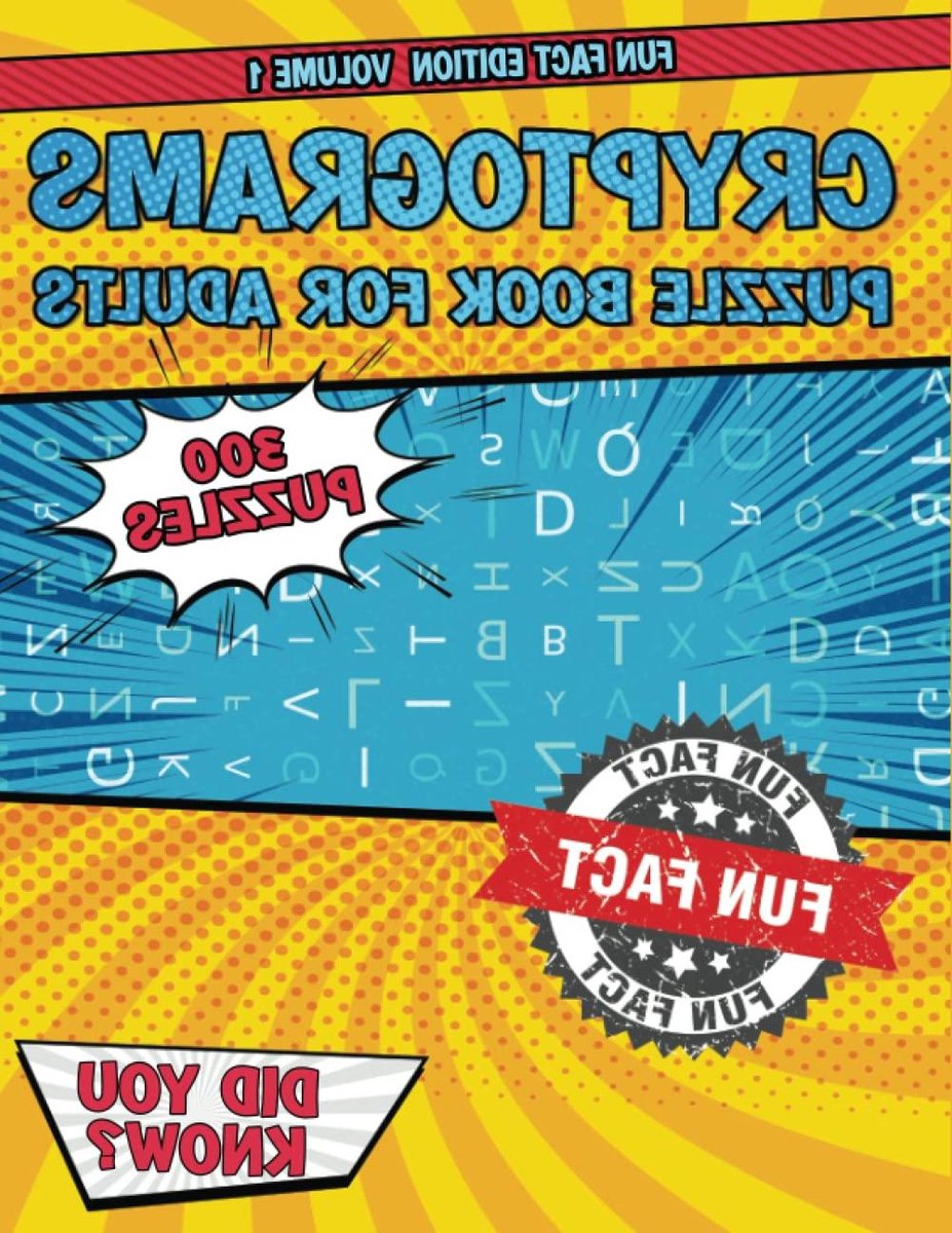 Cryptogram Puzzelboek - Raadsels Puzzels - Hersenen Trainen - Grote Letters - 120 Pagina's - Niet gespecificeerd