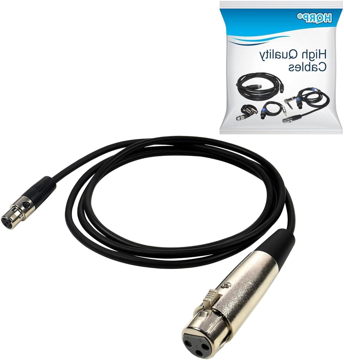 Microfoon Adapterkabel - XLR naar TA4F - Draadloze Systemen - 7-Pin Connector - 23 cm - Zwart